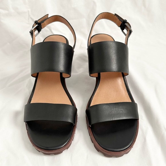 Madewell The Kiera Lugsole Sandal Black 9 - Picture 2 of 15